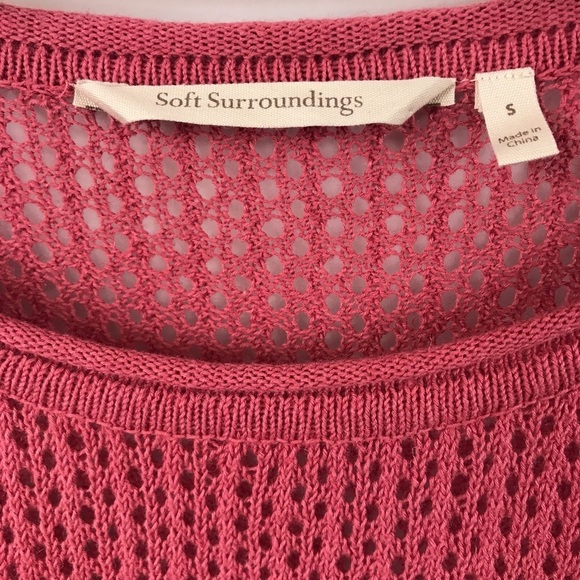 Soft Surroundings Dolman Crochet Top Size Small - Picture 6 of 8